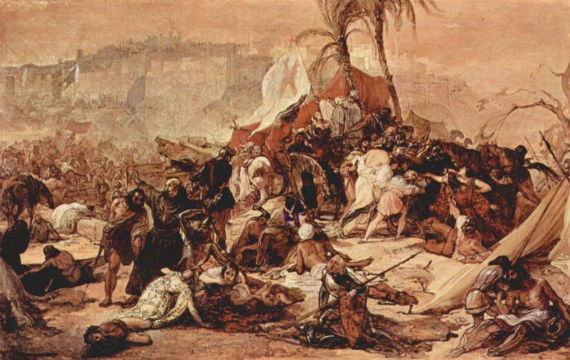 Francesco Hayez The Seventh Crusade against Jerusalem Germany oil painting art
